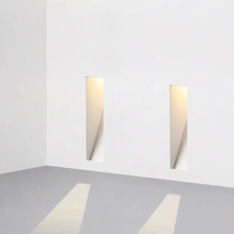 Frameless LED Sensor Wall Sconce With Perforated Panel Design