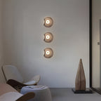 Nordic Curved Glass Wall Sconce LED Light With Sculpted Glass Shade