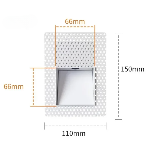 Frameless LED Sensor Wall Sconce With Perforated Panel Design