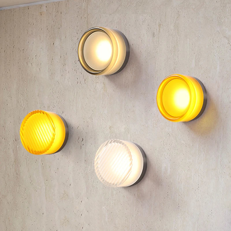 Modern Glass Wall Sconce With Adjustable LED Glow