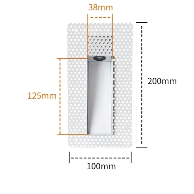 Frameless LED Sensor Wall Sconce With Perforated Panel Design