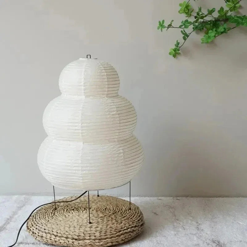 Bohemian Paper Floor Lamp With Tri-Color Glow