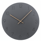 Silent Wall Clock Nordic Minimalist Non-Ticking MDF Wall Clock with Walnut Wood Hands Modern Round Clock for Living Room | Kitchen and Office