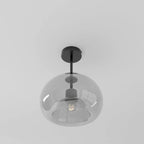Modern Glass Ceiling Light With Hardwired LED Light