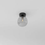 Modern Glass Ceiling Light With Hardwired LED Light