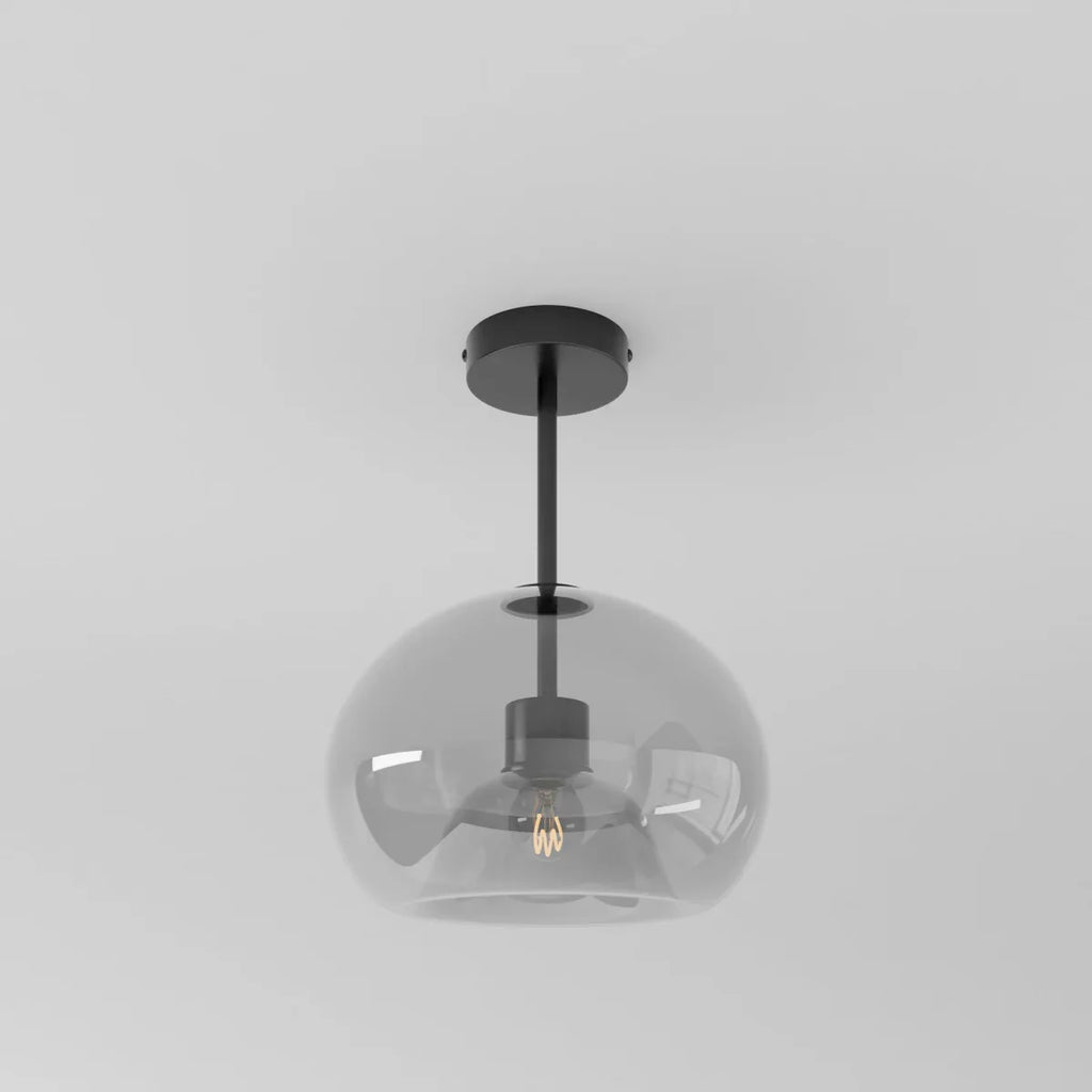 Modern Glass Ceiling Light With Hardwired LED Light