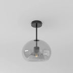 Modern Glass Ceiling Light With Hardwired LED Light
