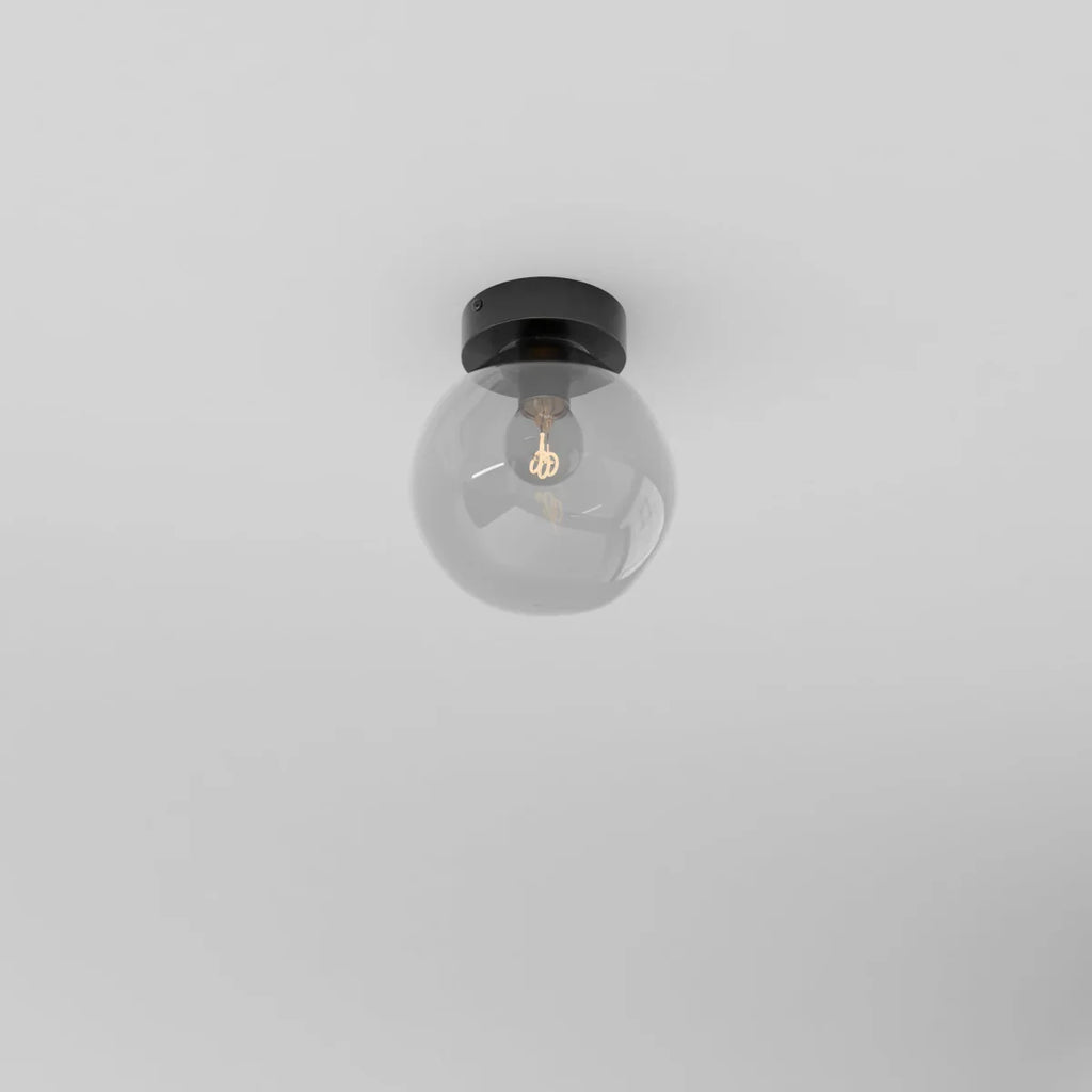 Modern Glass Ceiling Light With Hardwired LED Light