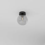 Modern Glass Ceiling Light With Hardwired LED Light