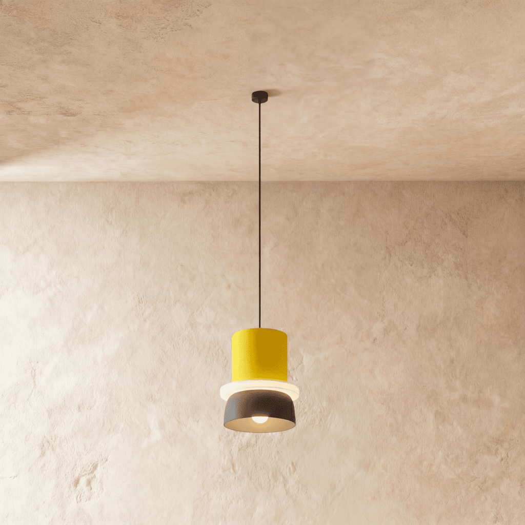 Modern Aluminum Pendant Light With Dome Acrylic Shade