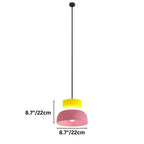 Modern Aluminum Pendant Light With Dome Acrylic Shade