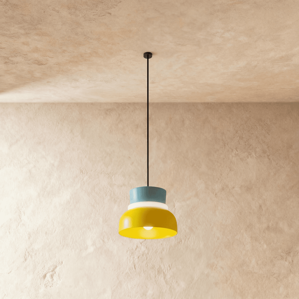 Modern Aluminum Pendant Light With Dome Acrylic Shade