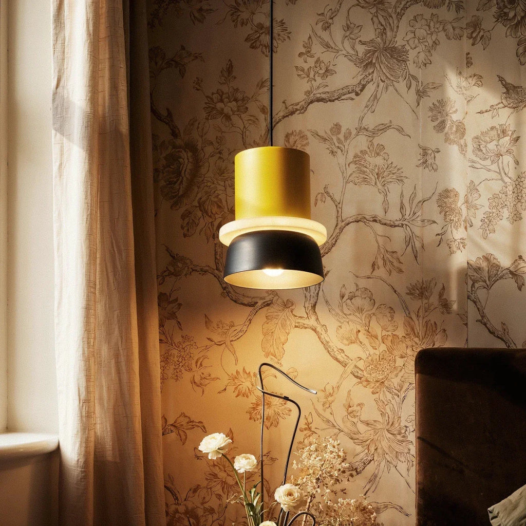 Modern Aluminum Pendant Light With Dome Acrylic Shade