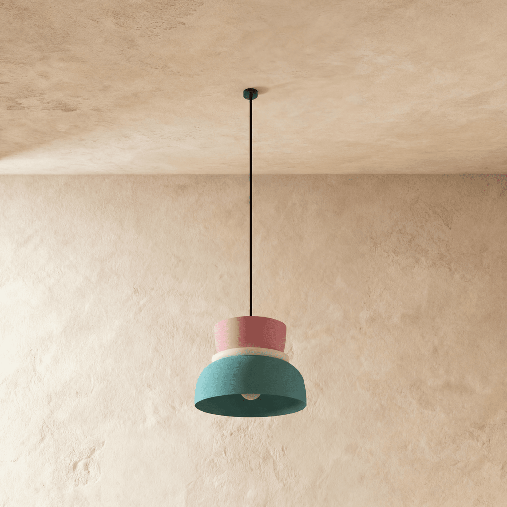 Modern Aluminum Pendant Light With Dome Acrylic Shade