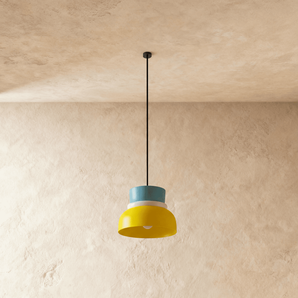 Modern Aluminum Pendant Light With Dome Acrylic Shade