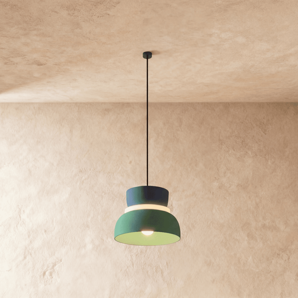 Modern Aluminum Pendant Light With Dome Acrylic Shade