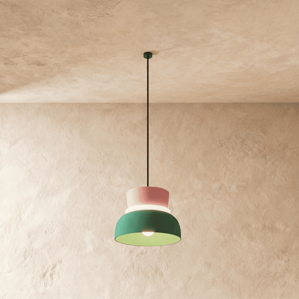 Modern Aluminum Pendant Light With Dome Acrylic Shade