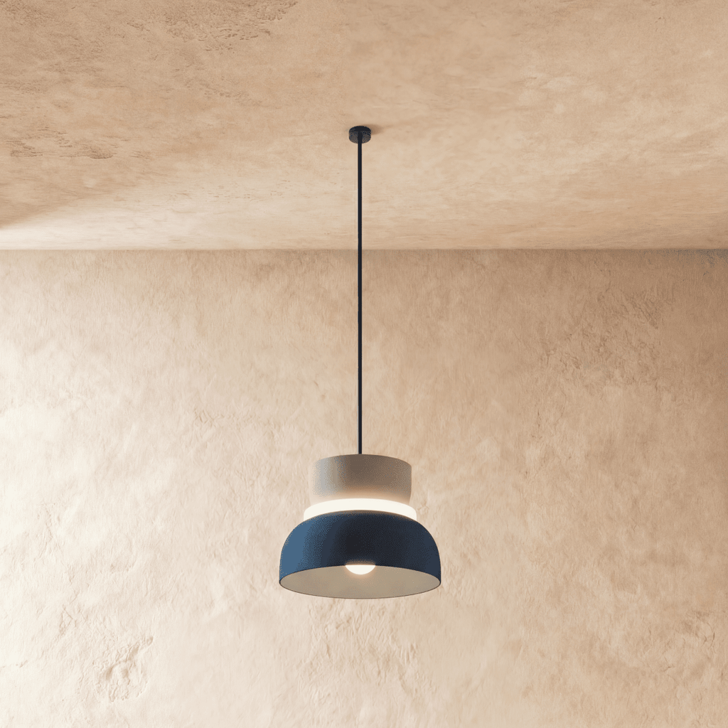 Modern Aluminum Pendant Light With Dome Acrylic Shade