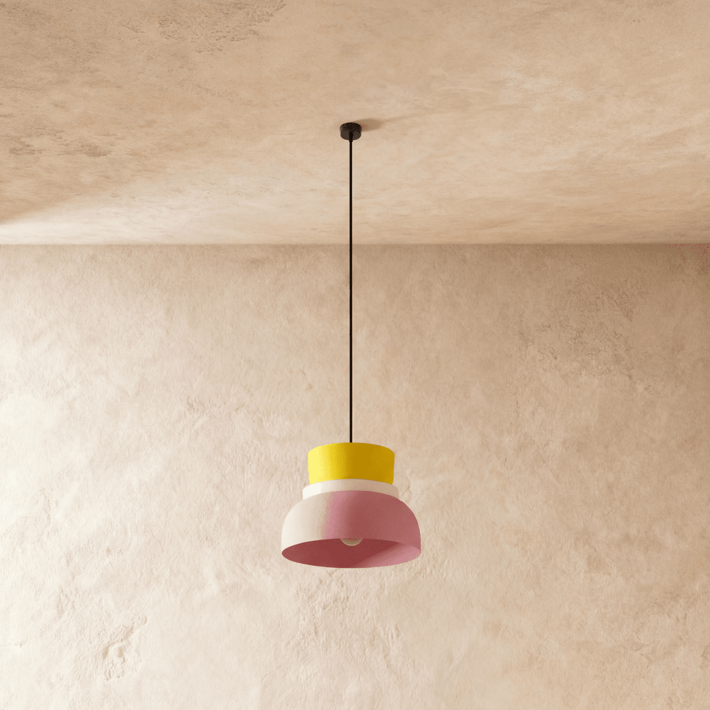 Modern Aluminum Pendant Light With Dome Acrylic Shade