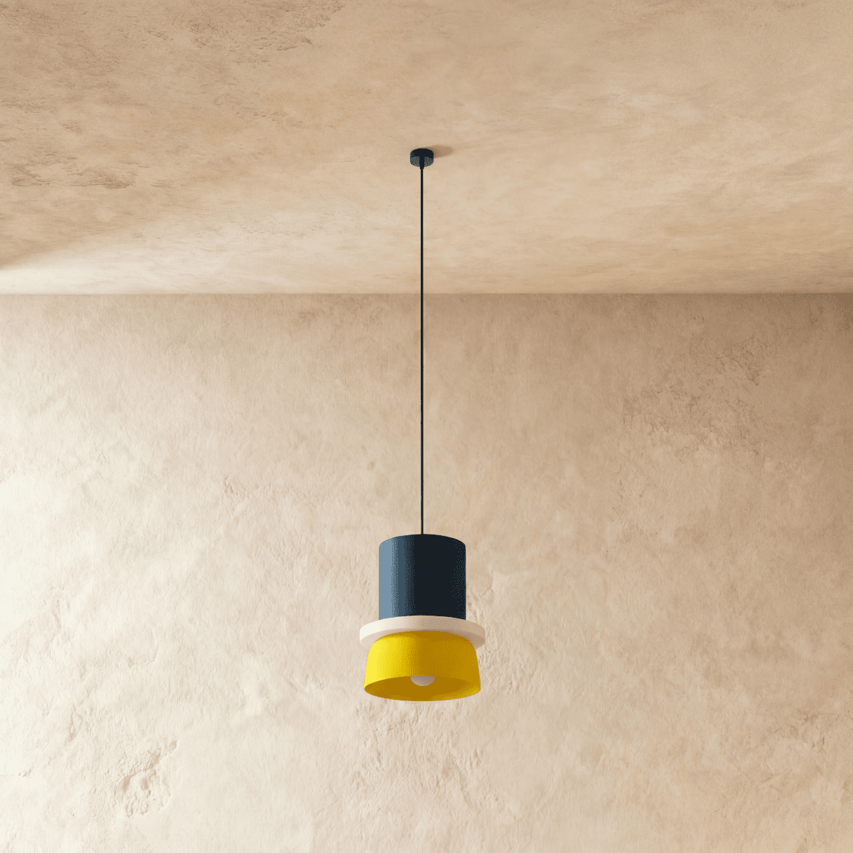 Modern Aluminum Pendant Light With Dome Acrylic Shade