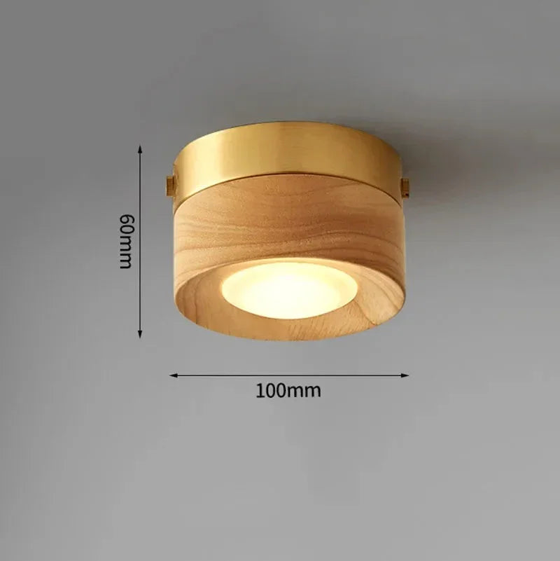 Modern Wood Flush Mount Ceiling Light
