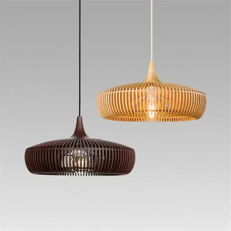 Scandinavian Wood Pendant Light for Living and Dining Rooms