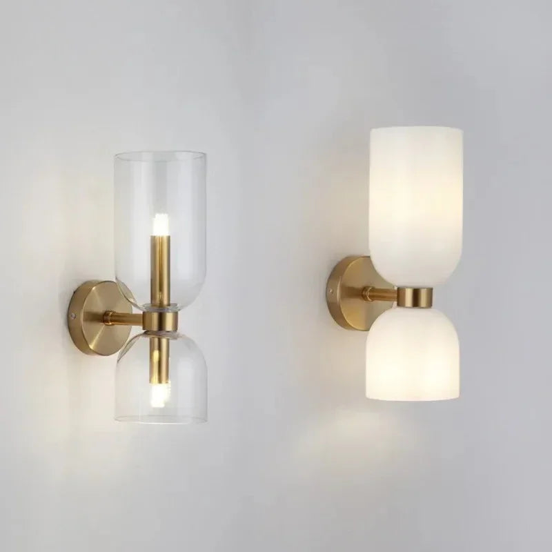 Modern Glass Wall Sconce for Living Room and Bedroom