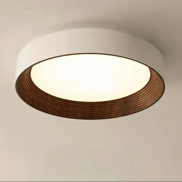 Modern Wood Flush Mount Ceiling Light for Living Room