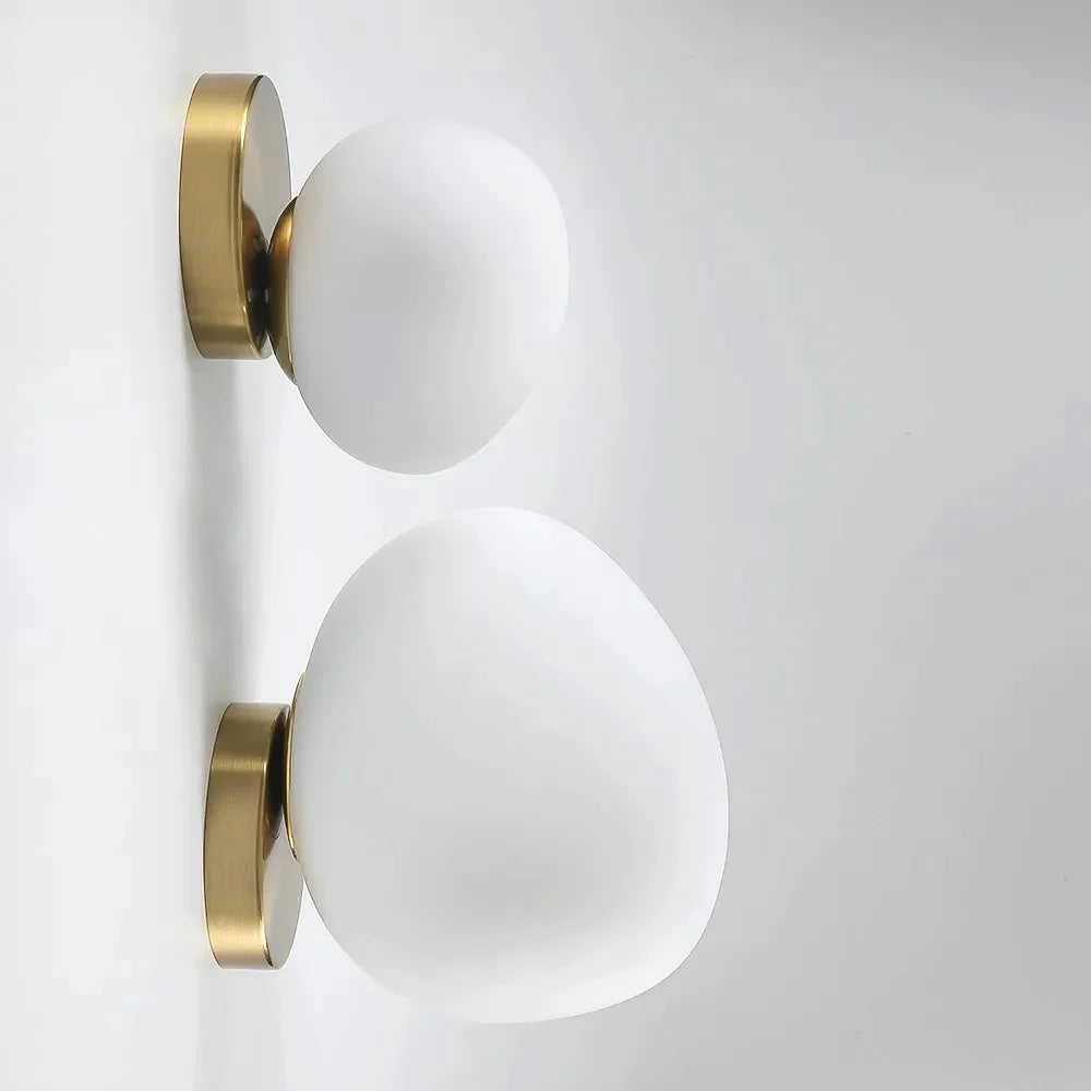 Modern Glass Wall Sconce With Warm LED Glow