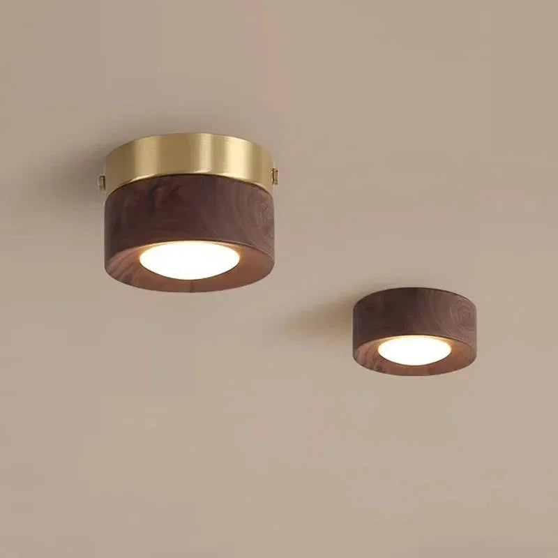 Modern Wood Flush Mount Ceiling Light