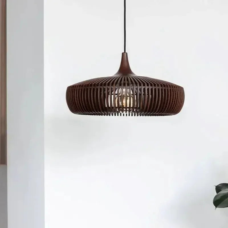 Scandinavian Wood Pendant Light for Living and Dining Rooms