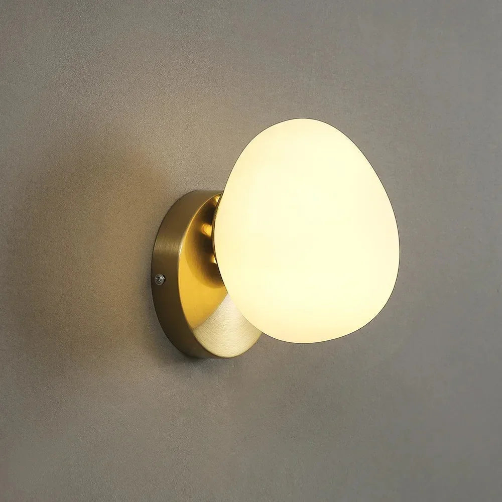 Modern Glass Wall Sconce With Warm LED Glow