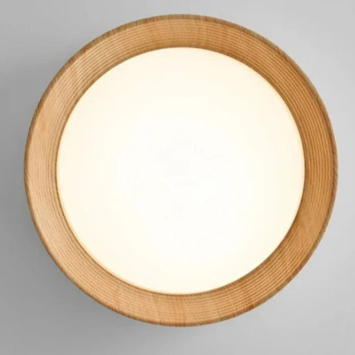 Modern Wood Flush Mount Ceiling Light for Living Room