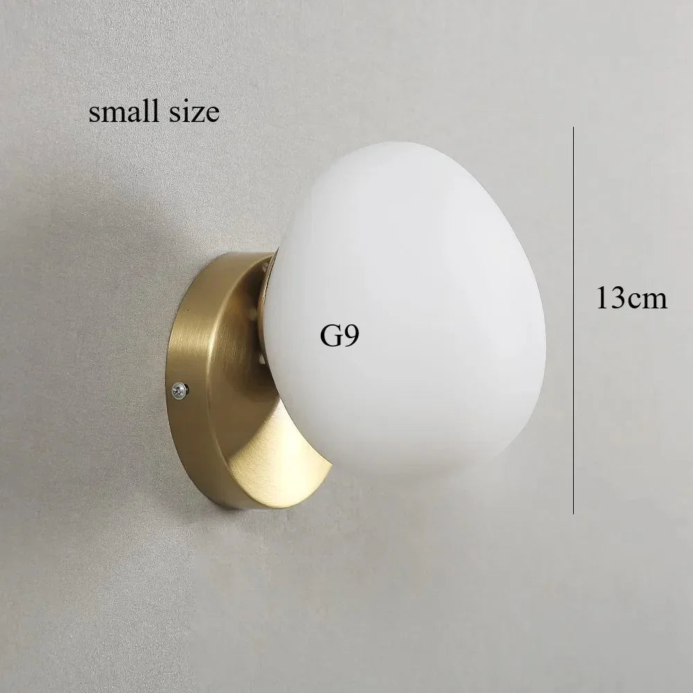 Modern Glass Wall Sconce With Warm LED Glow