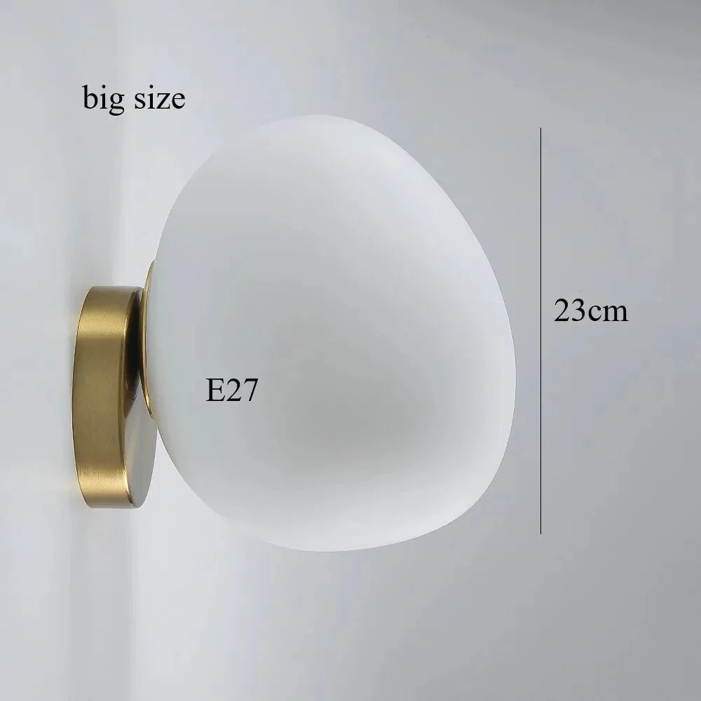 Modern Glass Wall Sconce With Warm LED Glow