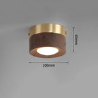 Modern Wood Flush Mount Ceiling Light
