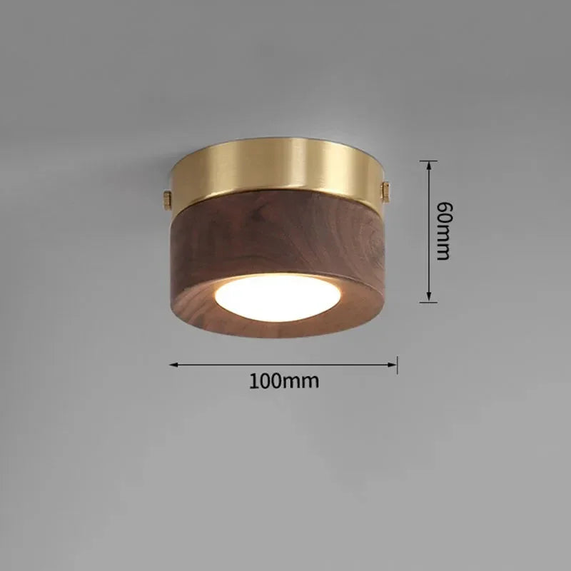 Modern Wood Flush Mount Ceiling Light