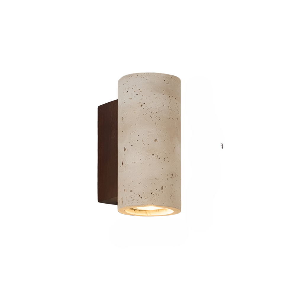 Japandi Travertine Wall Sconce LED Light With Up And Down Glow