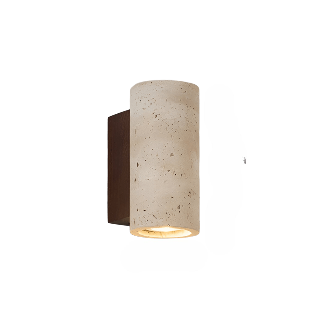 Japandi Travertine Wall Sconce LED Light With Up And Down Glow