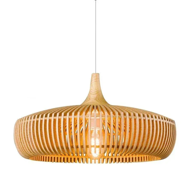 Scandinavian Wood Pendant Light for Living and Dining Rooms
