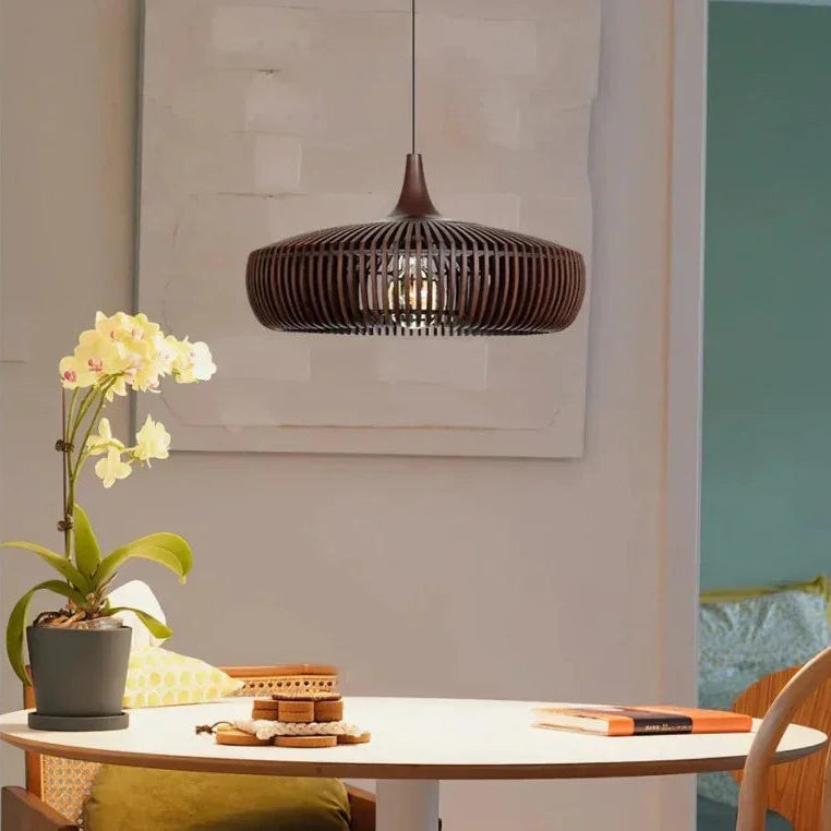 Scandinavian Wood Pendant Light for Living and Dining Rooms