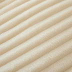 Ribbed Flannel Fleece Blanket Soft Plush Striped Throw Warm Cozy Sofa Blanket and Bedspread for Bedroom and Living Room